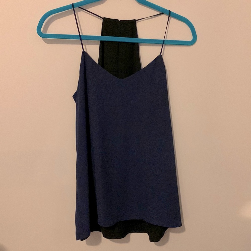 Reversible blouse- black or navy blue. Super cute for the office or going out!